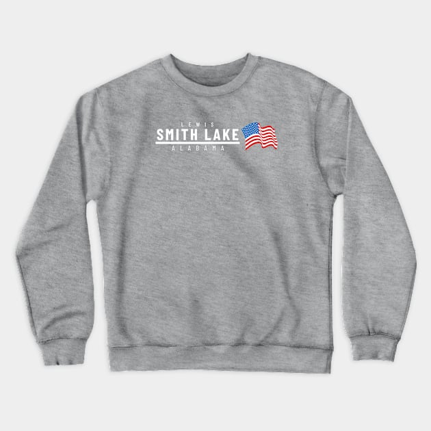 Smith Lake USA - light text Crewneck Sweatshirt by Alabama Lake Life